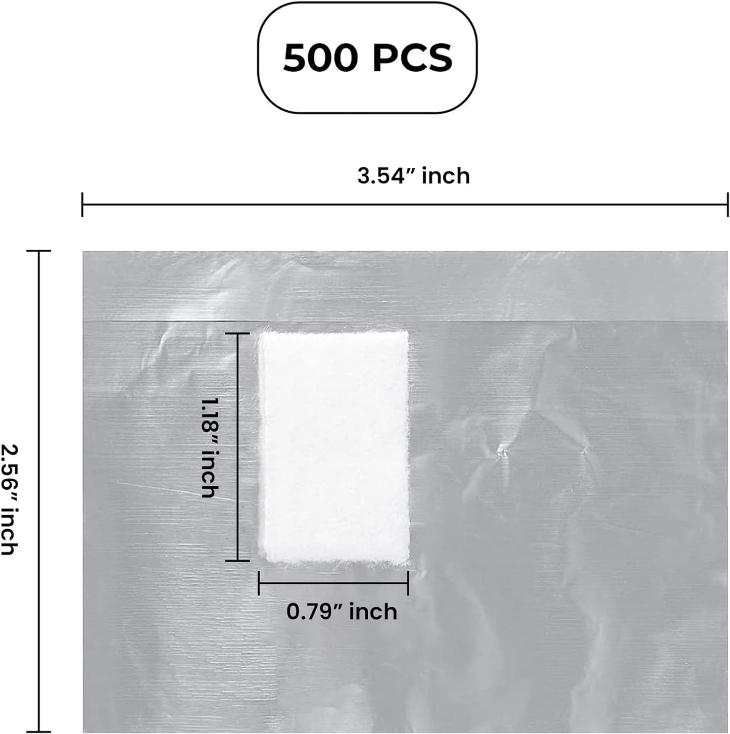 500 Pcs Nail Foil Wrap with Pre Attached Lint Free Cotton Pad to Remove the Gel Nail Polish Easily and Effectively at Home